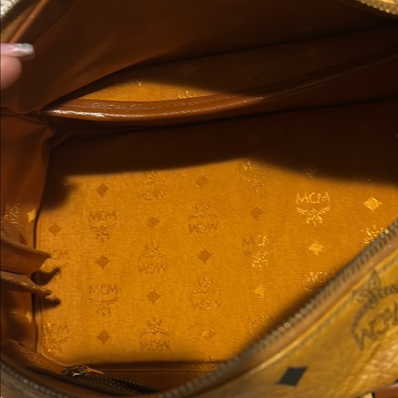 MCM Cognac Visetos Boston Bag - Picture 3 of 4